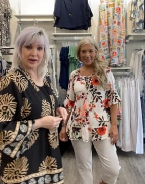 3/4 Sleeve Flowy Floral Top